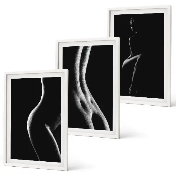 Fotowand Zwart-witte silhouetten van vrouwen