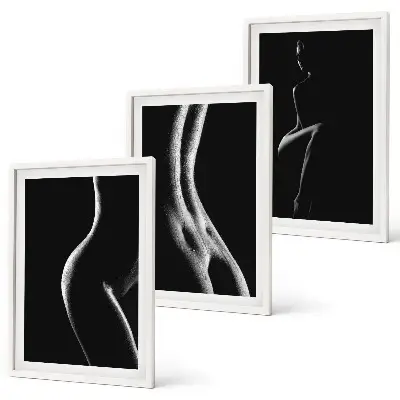 Fotowand Zwart-witte silhouetten van vrouwen