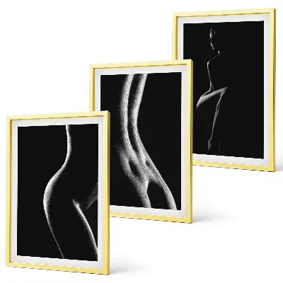 Fotowand Zwart-witte silhouetten van vrouwen