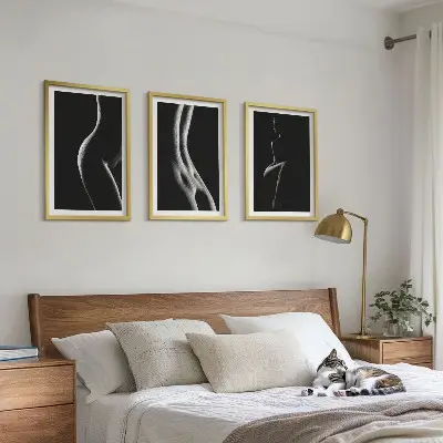 Fotowand Zwart-witte silhouetten van vrouwen