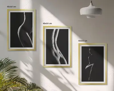 Fotowand Zwart-witte silhouetten van vrouwen