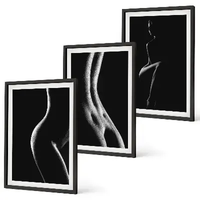 Fotowand Zwart-witte silhouetten van vrouwen