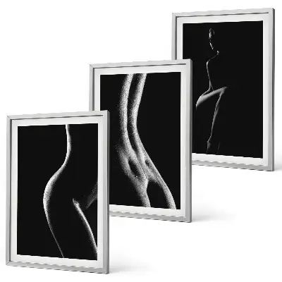 Fotowand Zwart-witte silhouetten van vrouwen