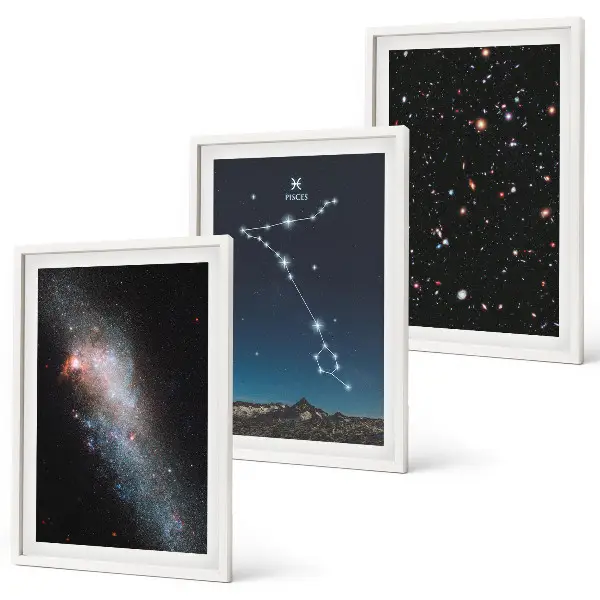 Fotowand met de kosmische landschappen van het sterrenbeeld Vissen