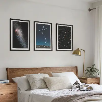 Fotowand met de kosmische landschappen van het sterrenbeeld Vissen