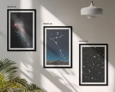 Fotowand met de kosmische landschappen van het sterrenbeeld Vissen