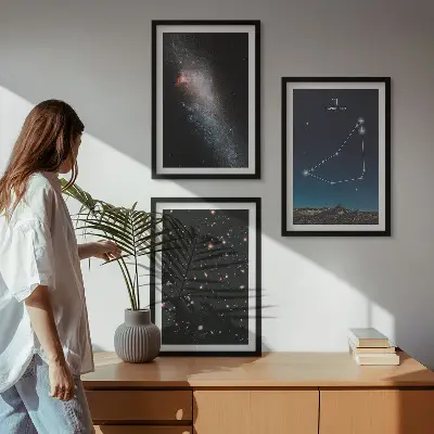 Wanddecoratie set schilderijen Sterrenbeeld Steenbok