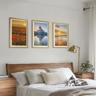 Fotowand Landschappen van bergen en zeeën in het westen
