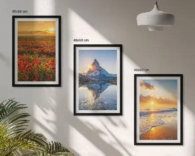 Fotowand Landschappen van bergen en zeeën in het westen