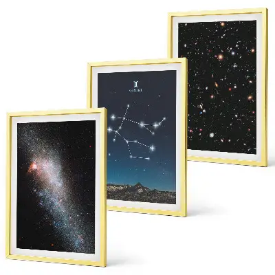 Tweelingen sterrenbeeld wanddecoratie set van schilderijen