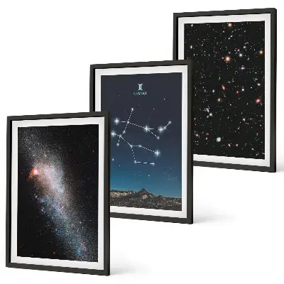 Tweelingen sterrenbeeld wanddecoratie set van schilderijen