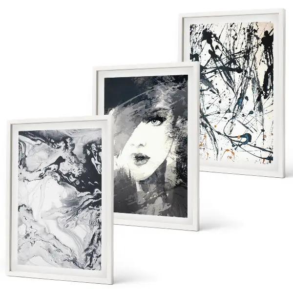 Fotowand met abstracte zwart-witte patronen
