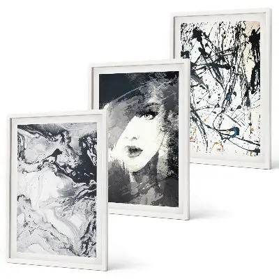 Fotowand met abstracte zwart-witte patronen