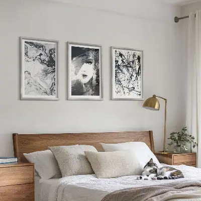Fotowand met abstracte zwart-witte patronen