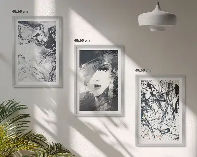 Fotowand met abstracte zwart-witte patronen