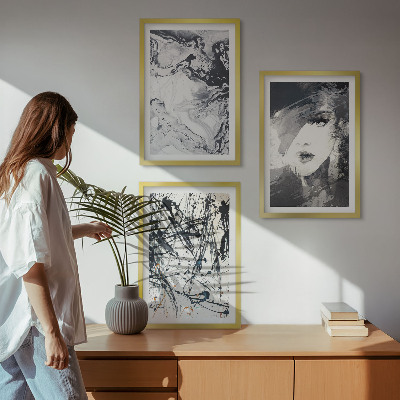 Fotowand Abstracte zwart-witte patronen