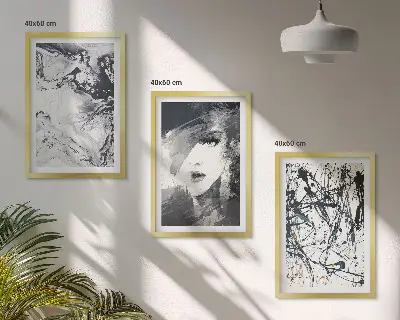 Fotowand met abstracte zwart-witte patronen