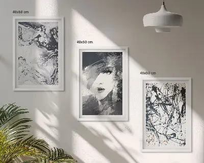 Fotowand met abstracte zwart-witte patronen