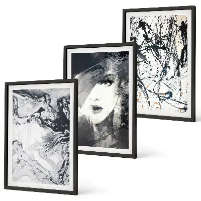 Fotowand met abstracte zwart-witte patronen