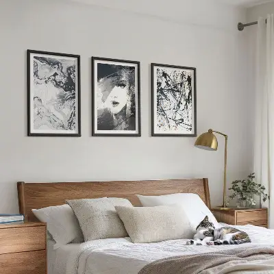 Fotowand met abstracte zwart-witte patronen