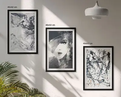 Fotowand met abstracte zwart-witte patronen