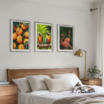 Wanddecoratie set schilderijen Fruitige accenten in de tropen