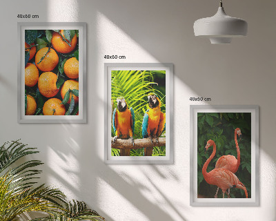 Wanddecoratie set schilderijen Fruitige accenten in de tropen