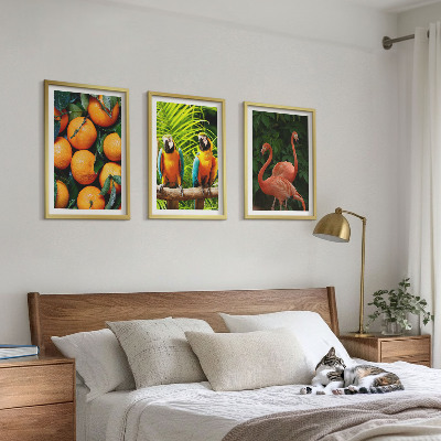 Wanddecoratie set schilderijen Fruitige accenten in de tropen