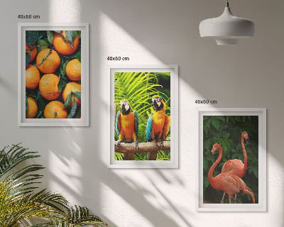 Wanddecoratie set schilderijen Fruitige accenten in de tropen
