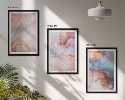 Wanddecoratie set schilderijen Abstracte pastelpatronen