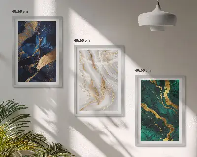 Fotowand met abstracte blauwgroene patronen