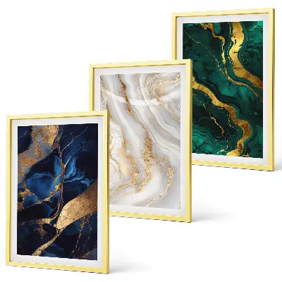 Fotowand met abstracte blauwgroene patronen