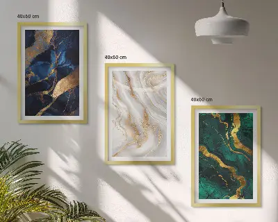 Fotowand met abstracte blauwgroene patronen