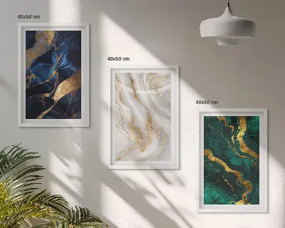 Fotowand met abstracte blauwgroene patronen