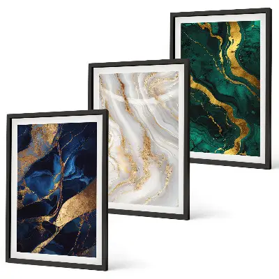 Fotowand met abstracte blauwgroene patronen