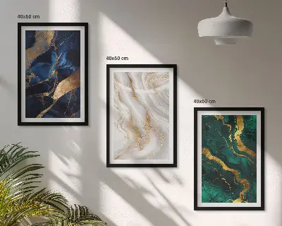 Fotowand met abstracte blauwgroene patronen