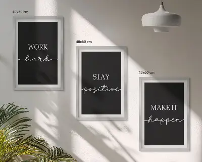 Fotowand Elegante motieven op een zwarte achtergrond.