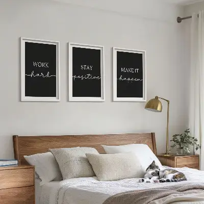 Fotowand Elegante motieven op een zwarte achtergrond.