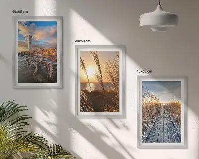 Wanddecoratie set schilderijen Grassteiger voor de vuurtoren