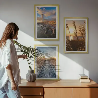Wanddecoratie set schilderijen Grassteiger voor de vuurtoren