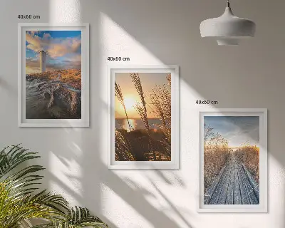 Wanddecoratie set schilderijen Grassteiger voor de vuurtoren