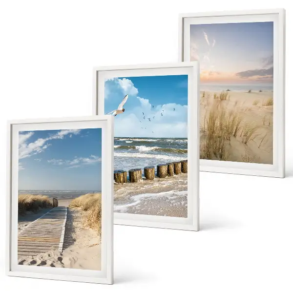 Fotowand met strand, zand, golven, lucht en vogels