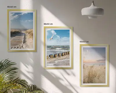 Fotowand met strand, zand, golven, lucht en vogels