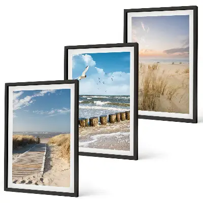 Fotowand met strand, zand, golven, lucht en vogels
