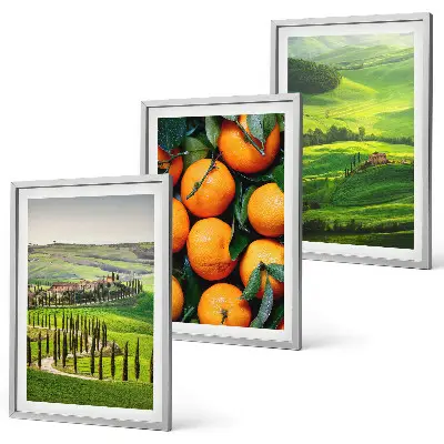 Wanddecoratie set schilderijen Italiaans plattelandslandschap met sinaasappels