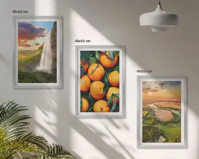 Fotowand met afbeelding van oranje bergwaterval