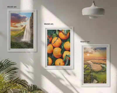 Fotowand met afbeelding van oranje bergwaterval