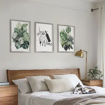 Fotowand met wijngroene plantenbladeren