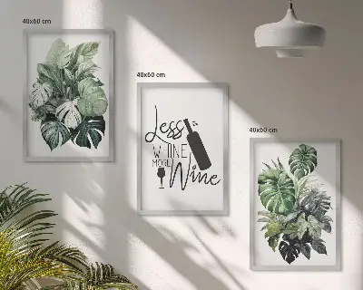 Fotowand met wijngroene plantenbladeren
