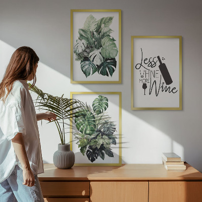 Fotowand Wijngroene plantenbladeren